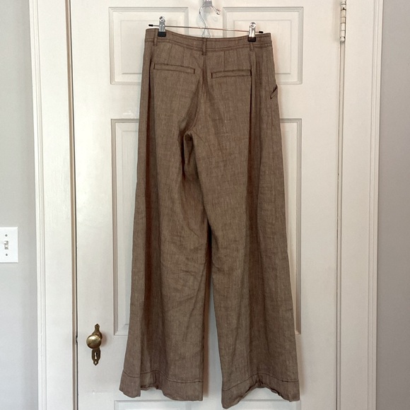 Anthropologie low rise  linen wide leg trousers - Picture 6 of 7
